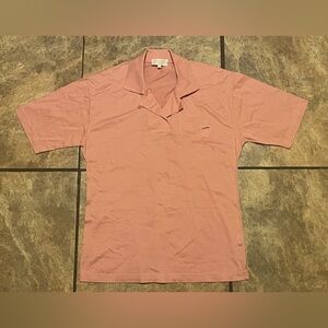 Nina Ricci pink Johnny collar polo embroidered doves large